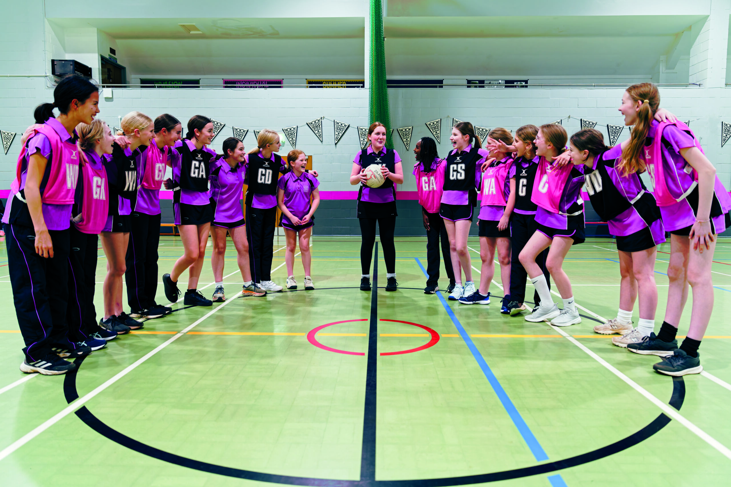 Prior's Field Students playing sports, Netball