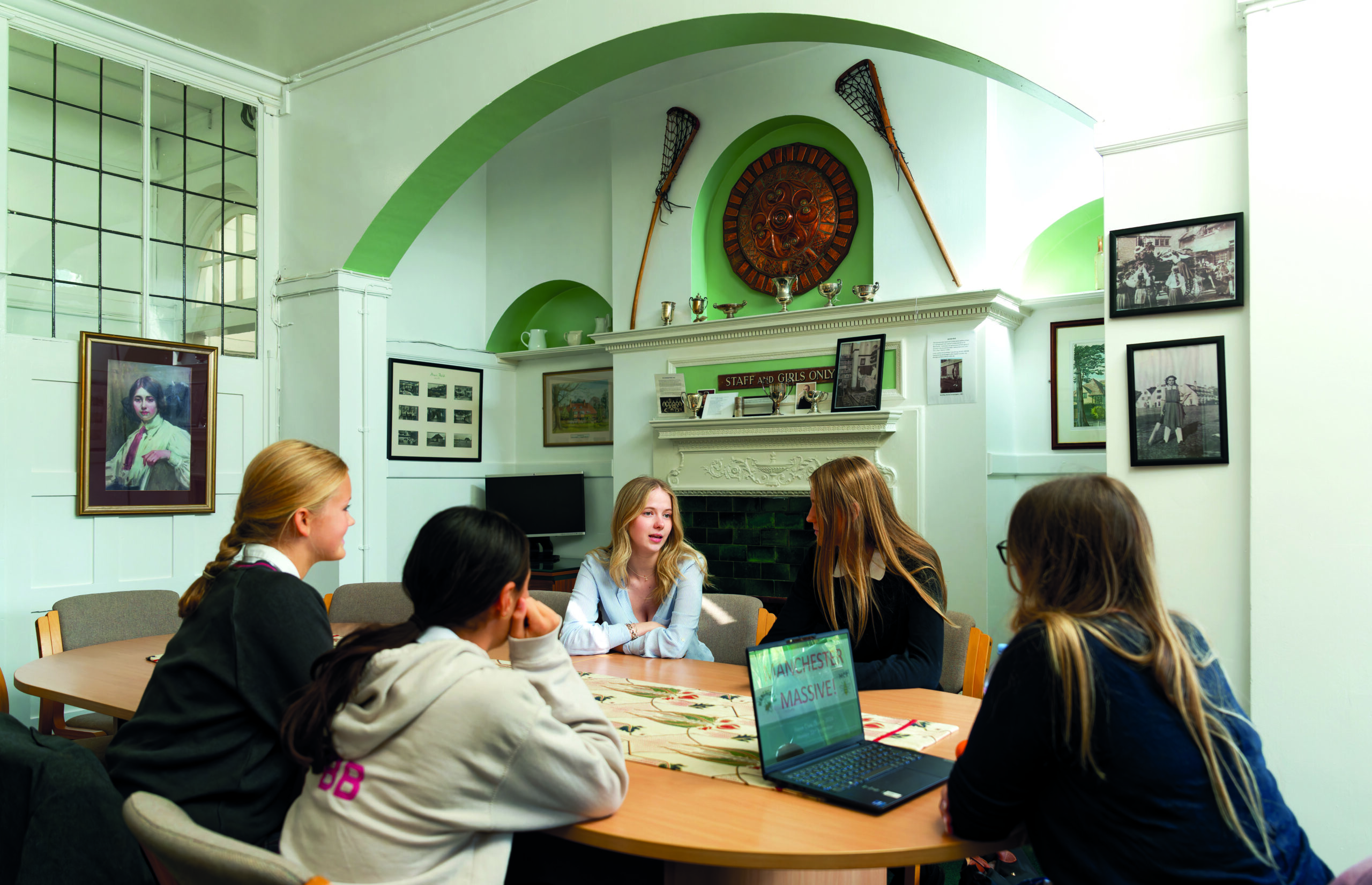 Prior's Field Sixth Form Students in Academic Environment, meeting room